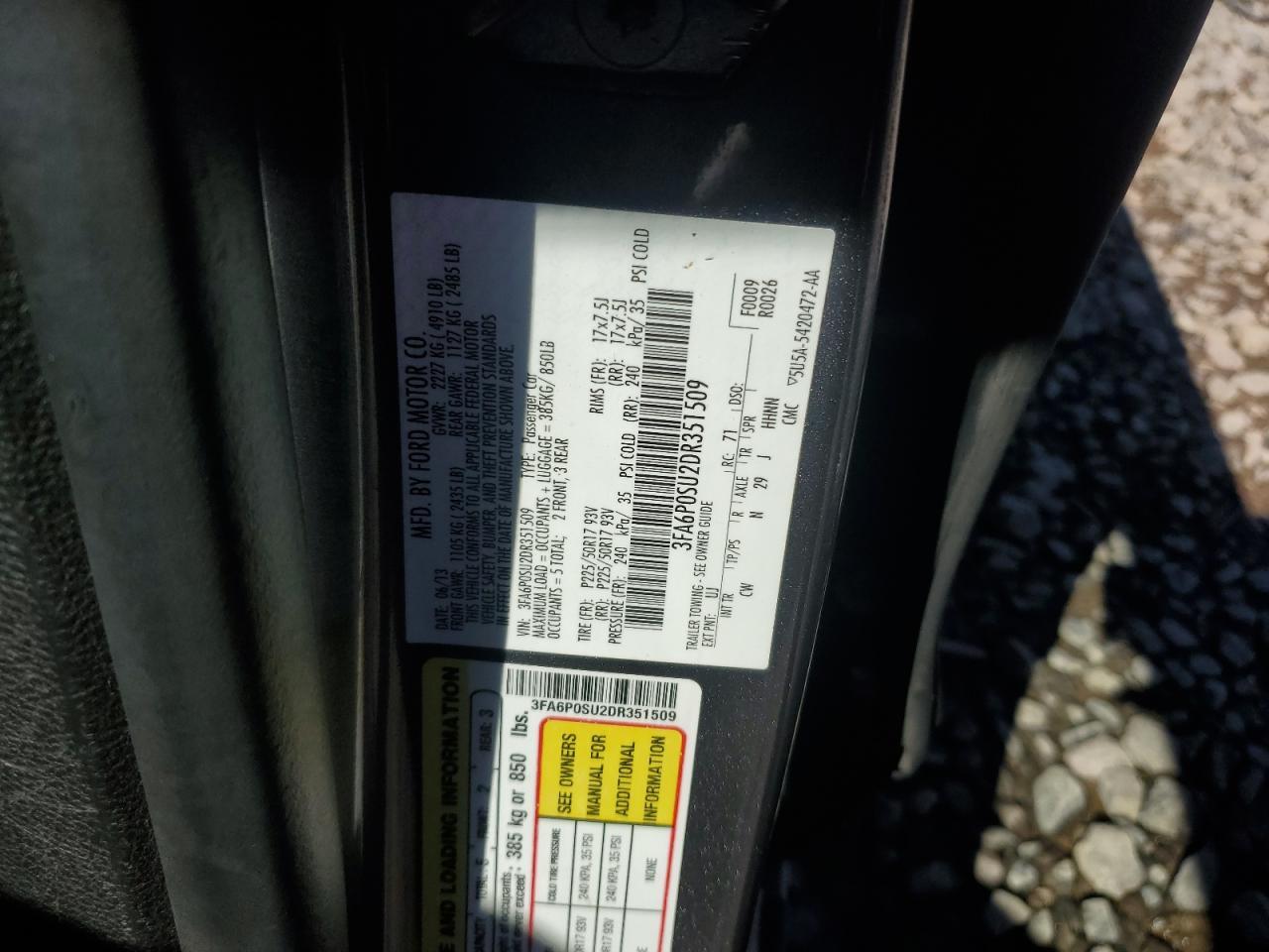 2013 FORD FUSION