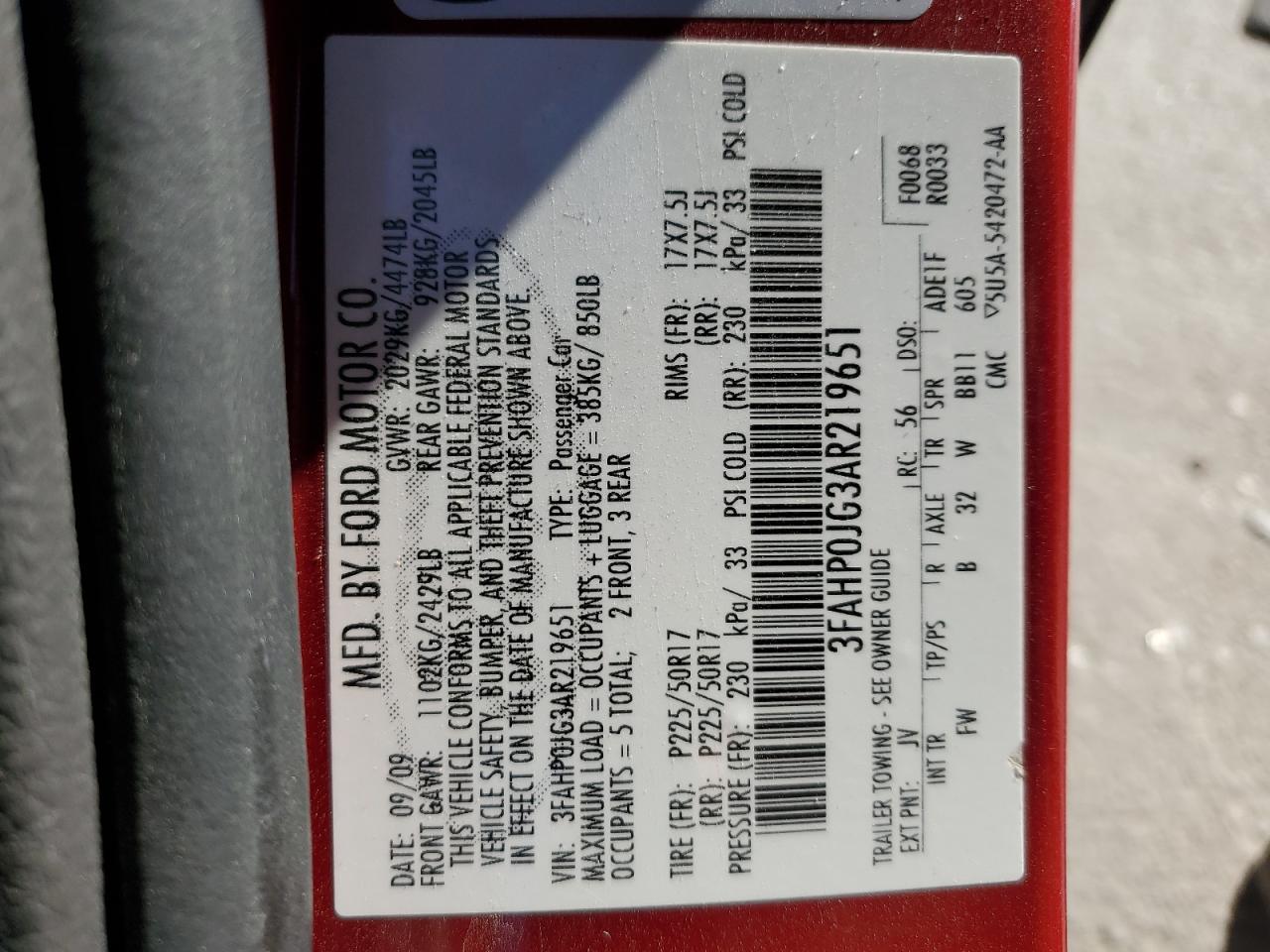 2010 FORD FUSION