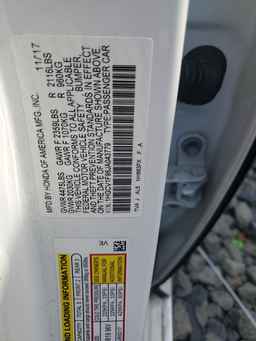 2018 HONDA ACCORD