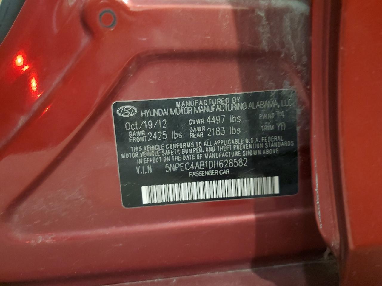 2013 HYUNDAI SONATA