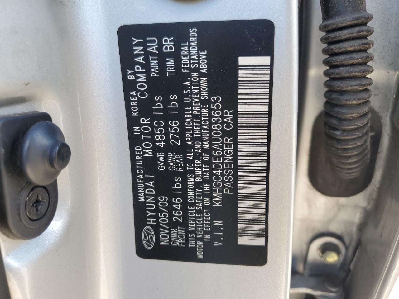 2010 HYUNDAI GENESIS