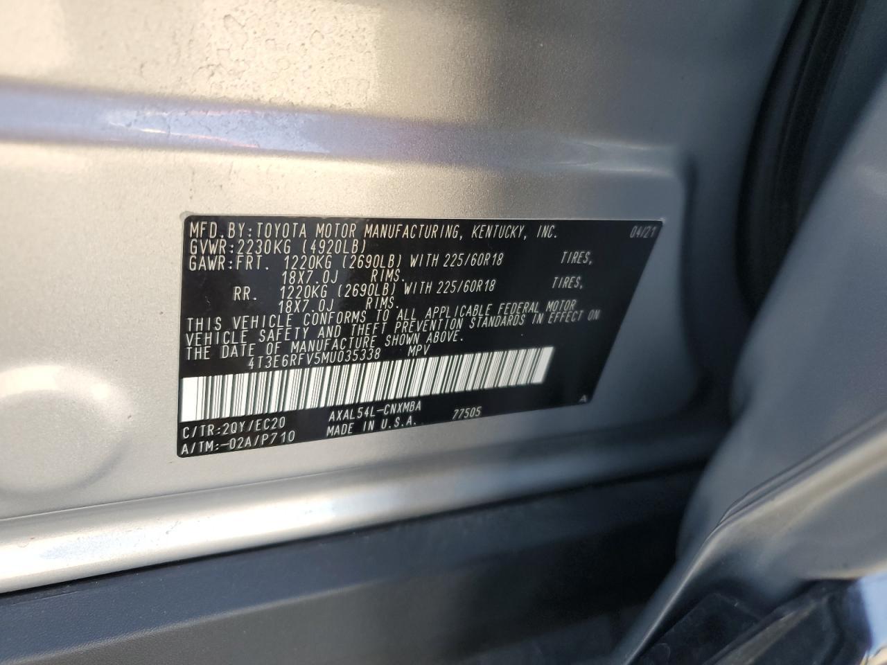 2021 TOYOTA RAV4