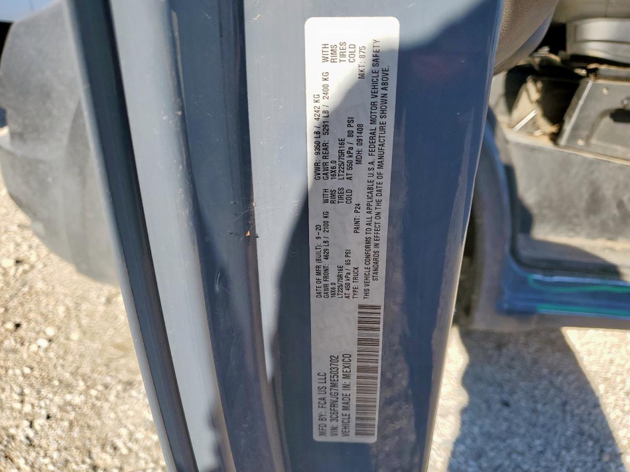 2021 RAM ProMaster 3500