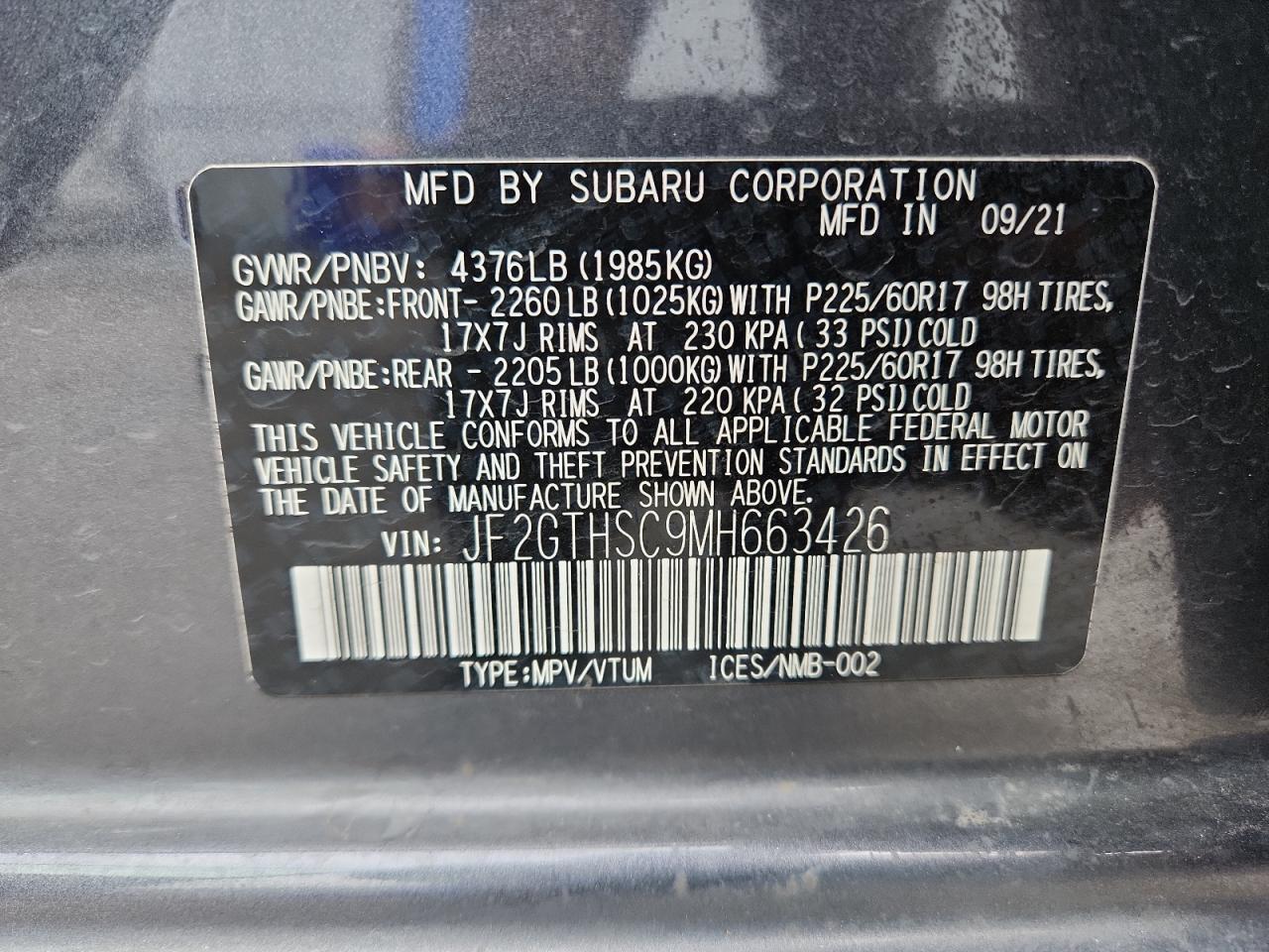 2021 SUBARU Crosstrek