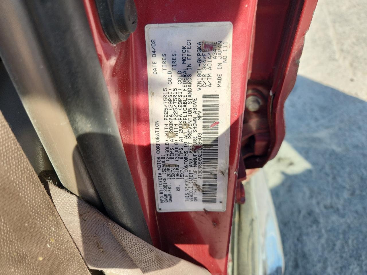 2002 TOYOTA 4Runner