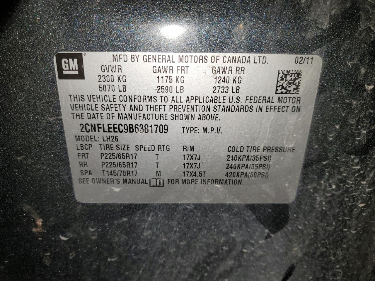 2011 CHEVROLET EQUINOX