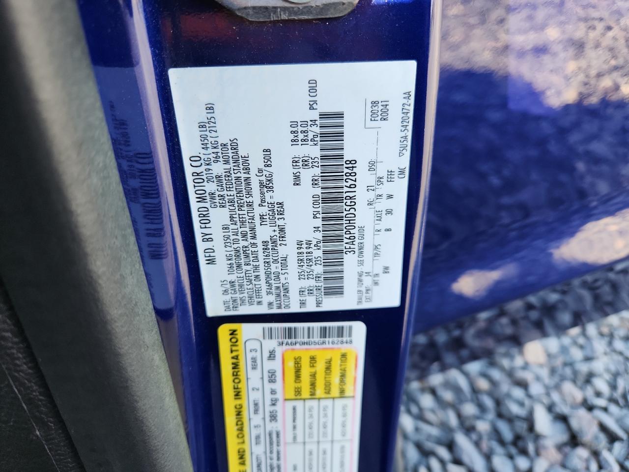 2016 FORD FUSION