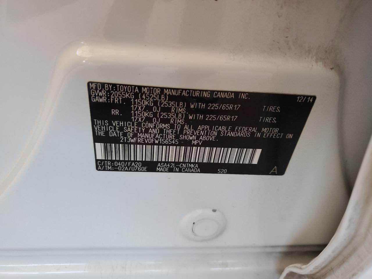 2015 TOYOTA RAV4