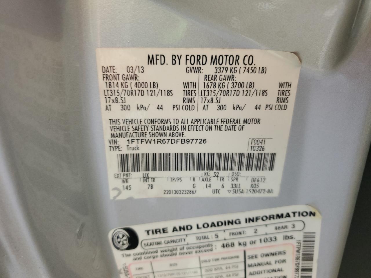 2013 FORD F-150