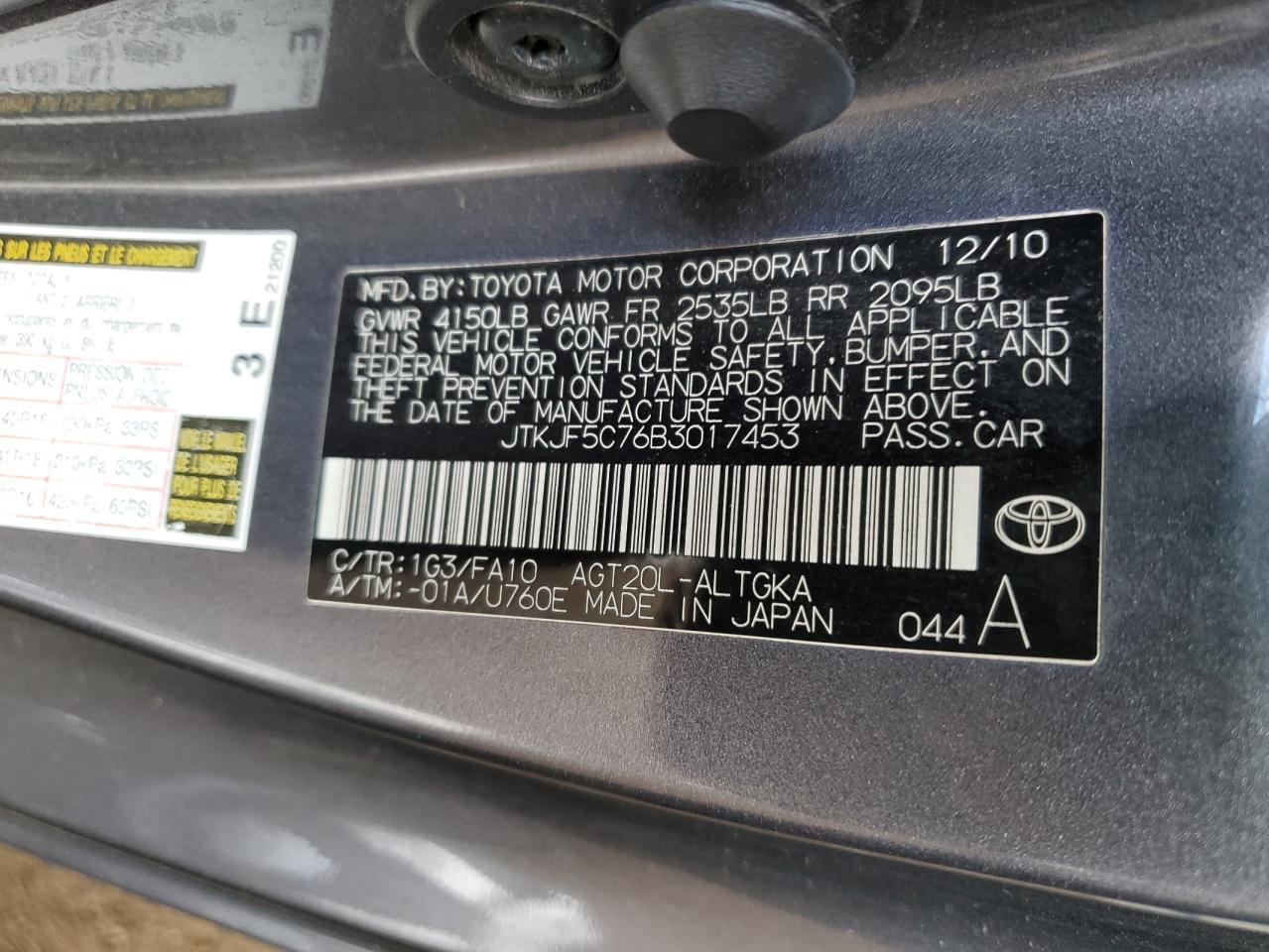 2011 TOYOTA SCION