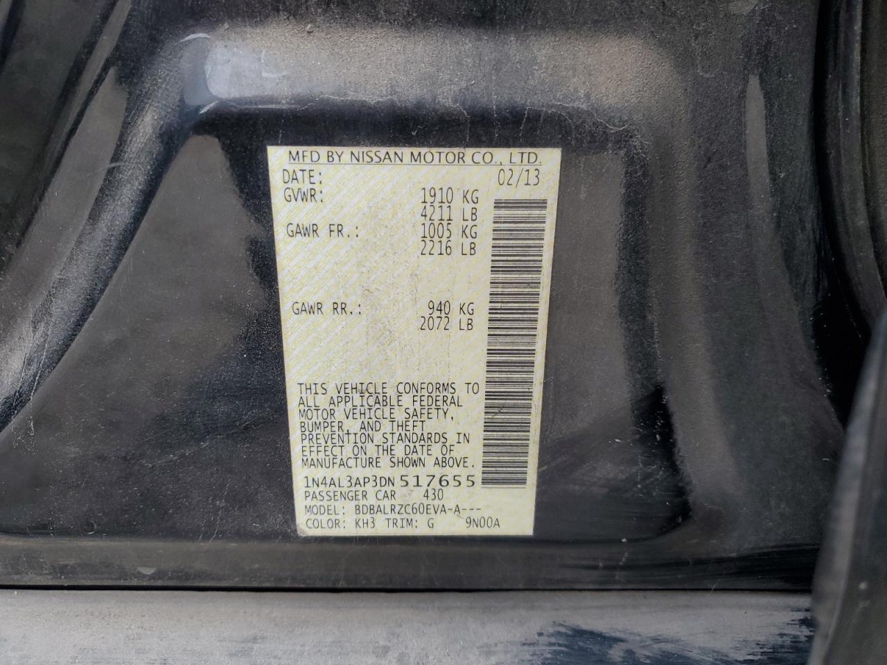 2013 NISSAN ALTIMA