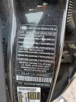 2010 LAND ROVER RANGE ROVER