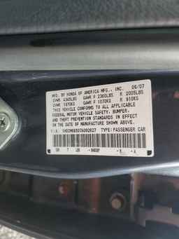 2007 HONDA ACCORD