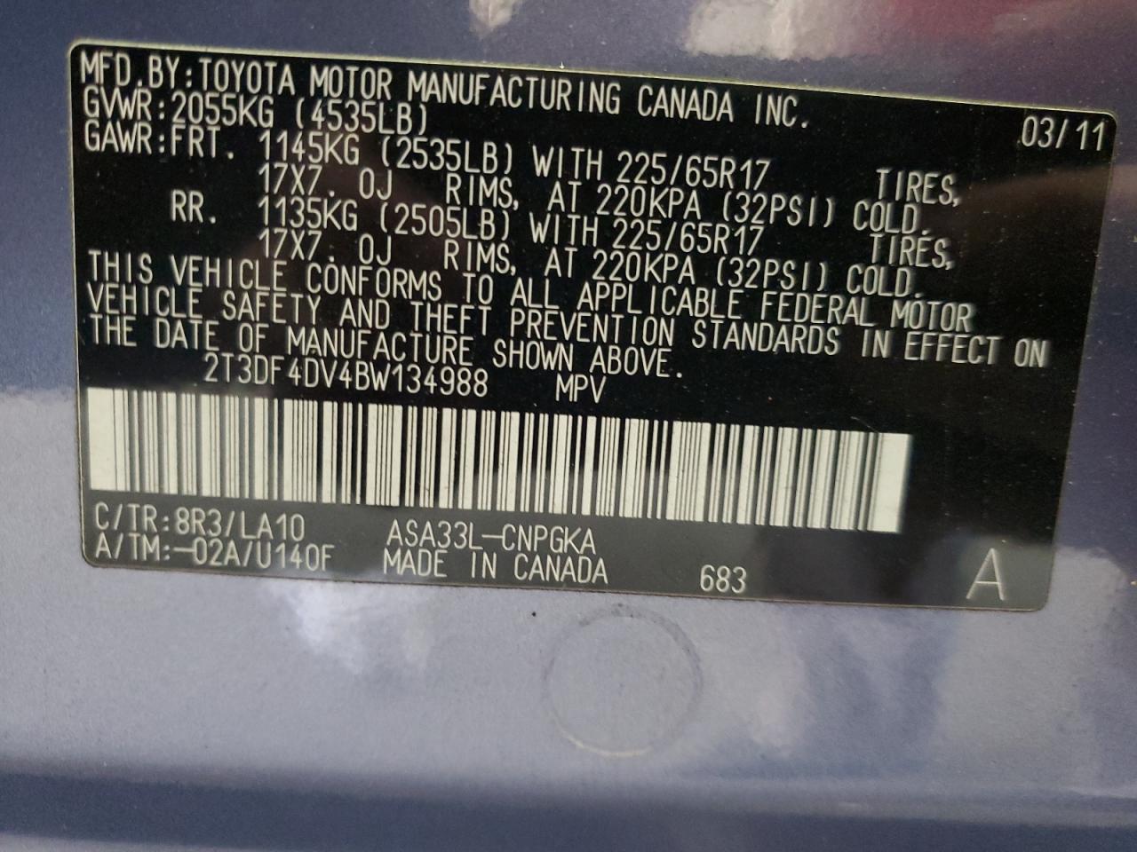 2011 TOYOTA RAV4