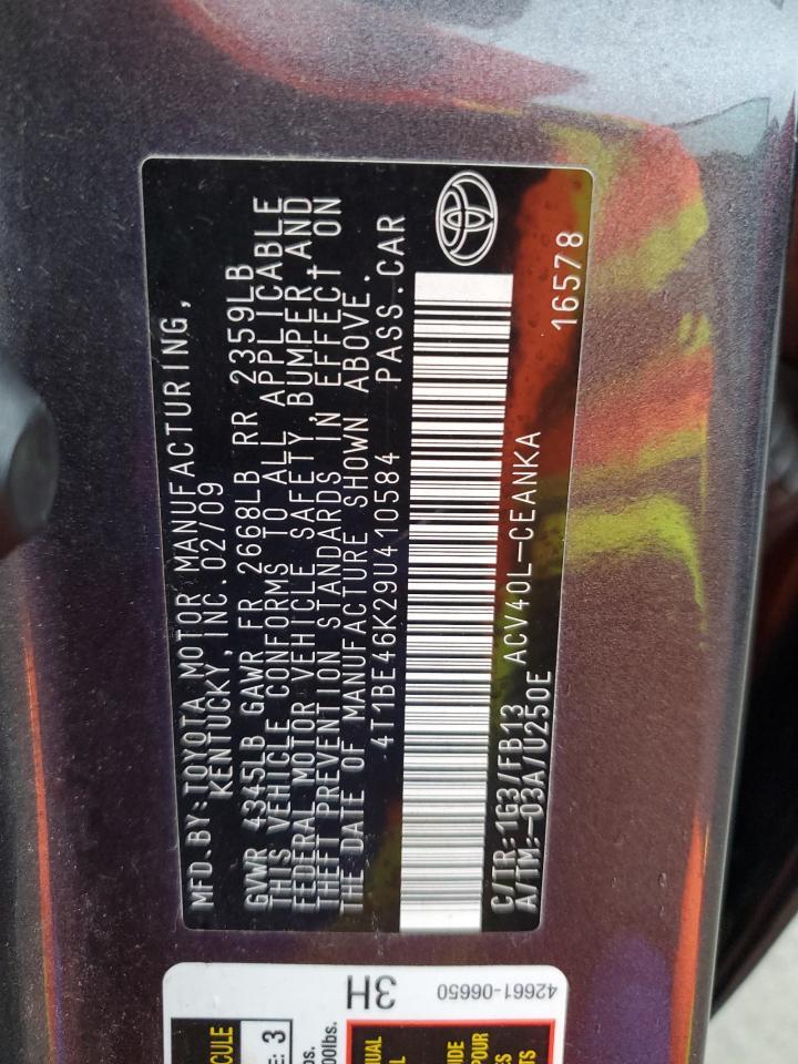 2009 TOYOTA CAMRY