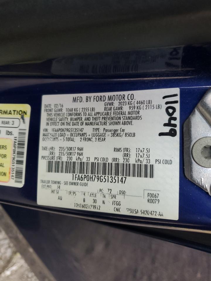 2016 FORD FUSION