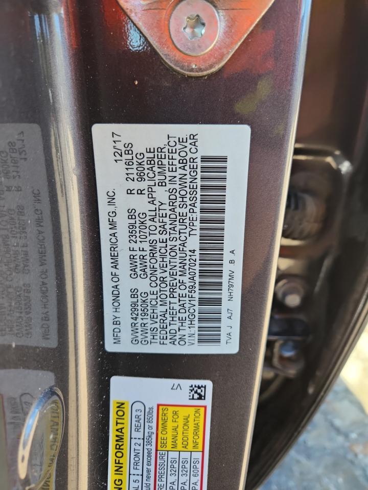 2018 HONDA ACCORD