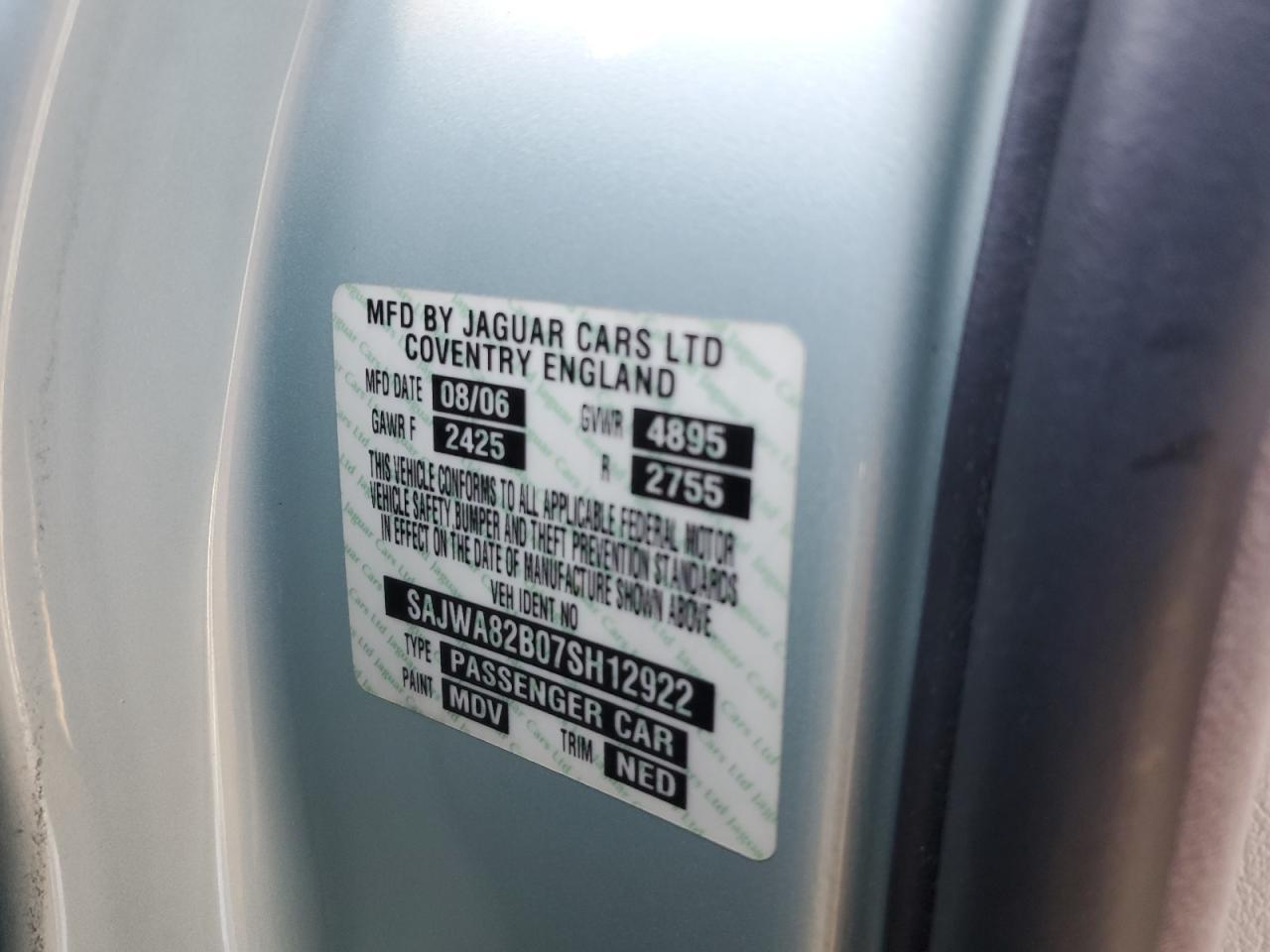 2007 JAGUAR Vandenplas