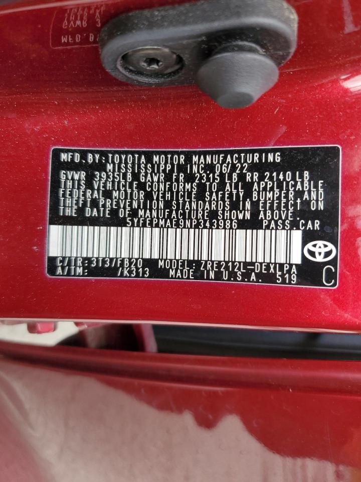 2022 TOYOTA COROLLA