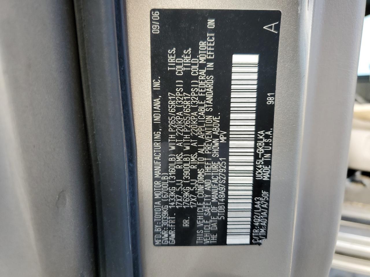 2007 TOYOTA Sequoia