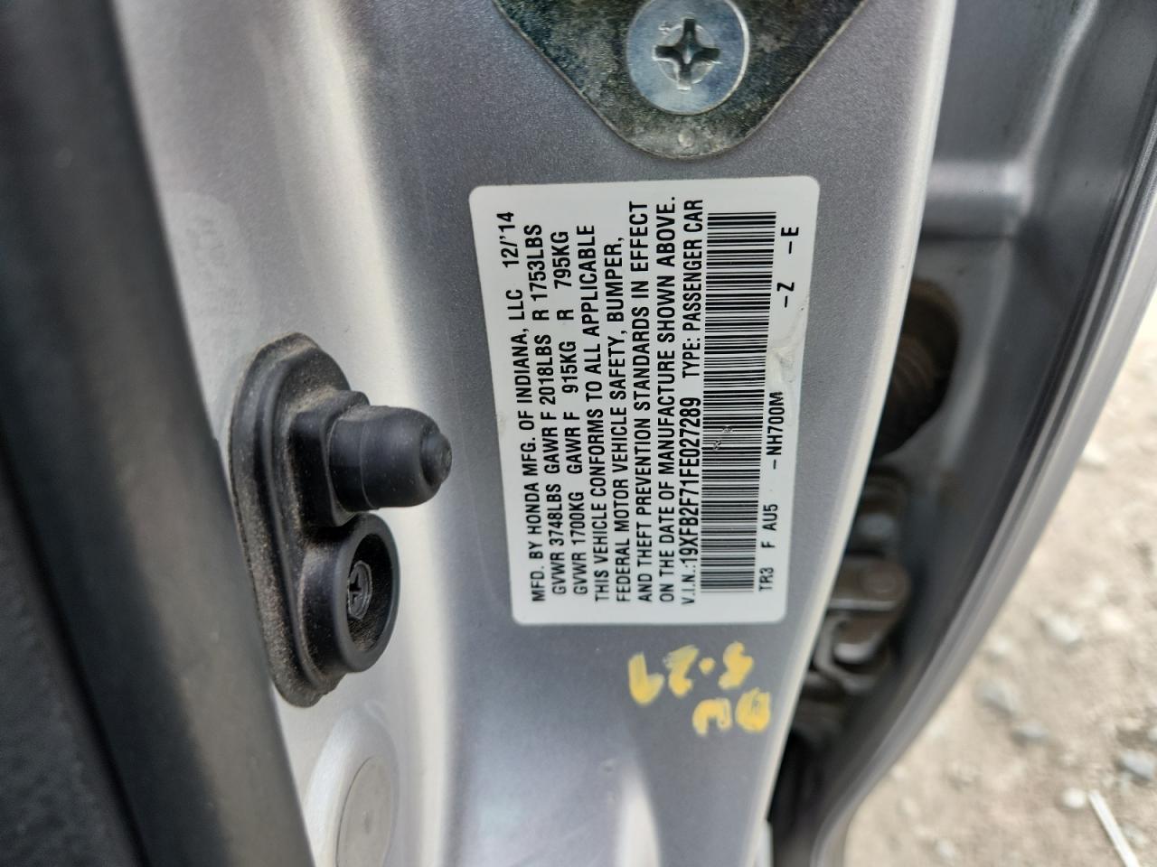 2015 HONDA CIVIC
