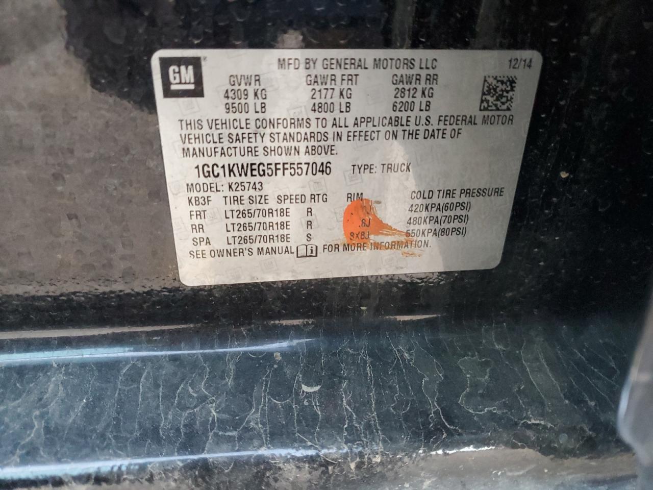 2015 CHEVROLET Silverado 2500
