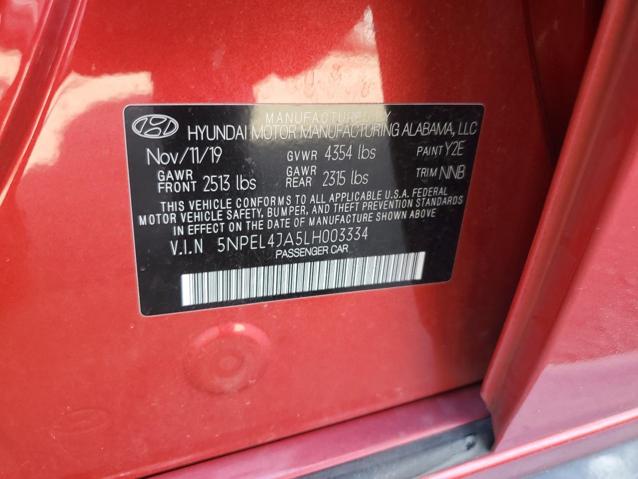 2020 HYUNDAI SONATA