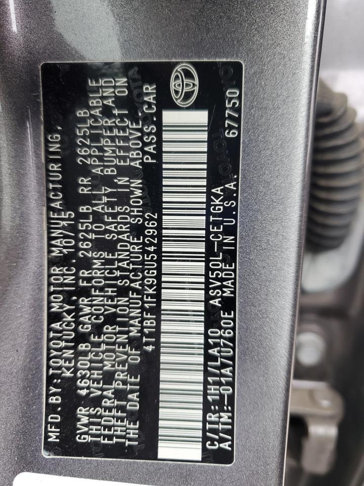 2016 TOYOTA CAMRY