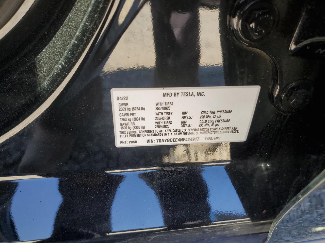 2022 TESLA MODEL Y