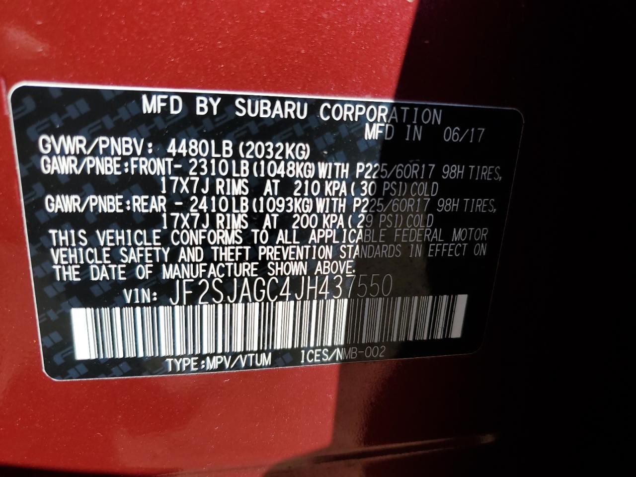 2018 SUBARU FORESTER