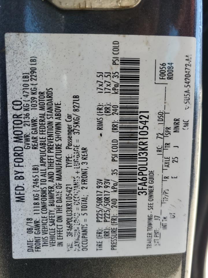 2019 FORD FUSION