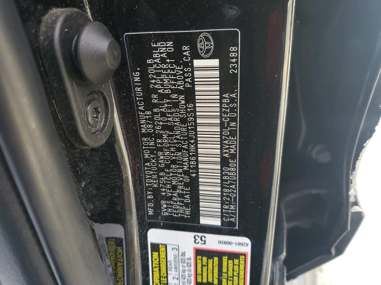 2018 TOYOTA CAMRY
