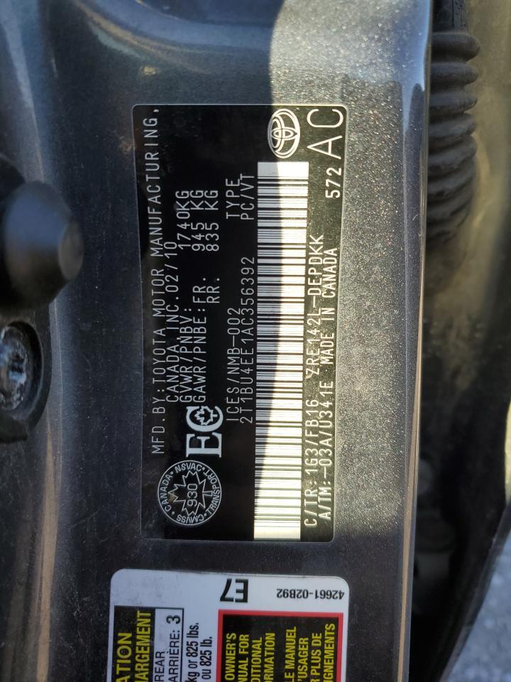 2010 TOYOTA COROLLA