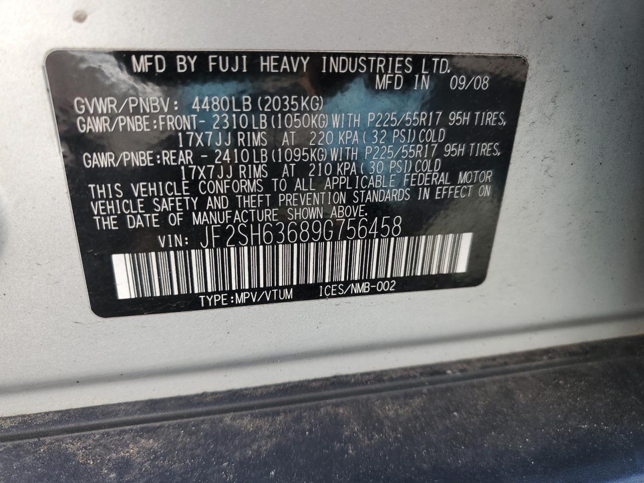 2009 SUBARU FORESTER