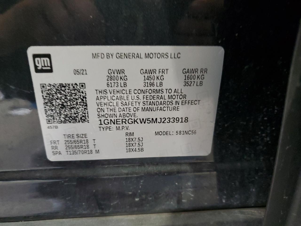 2021 CHEVROLET TRAVERSE