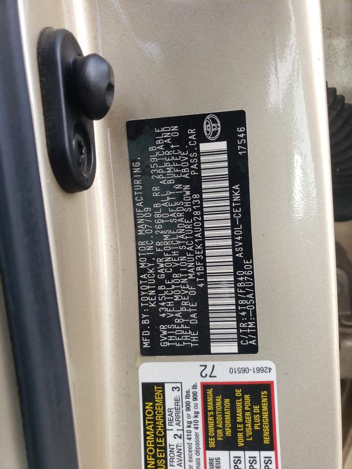 2010 TOYOTA CAMRY
