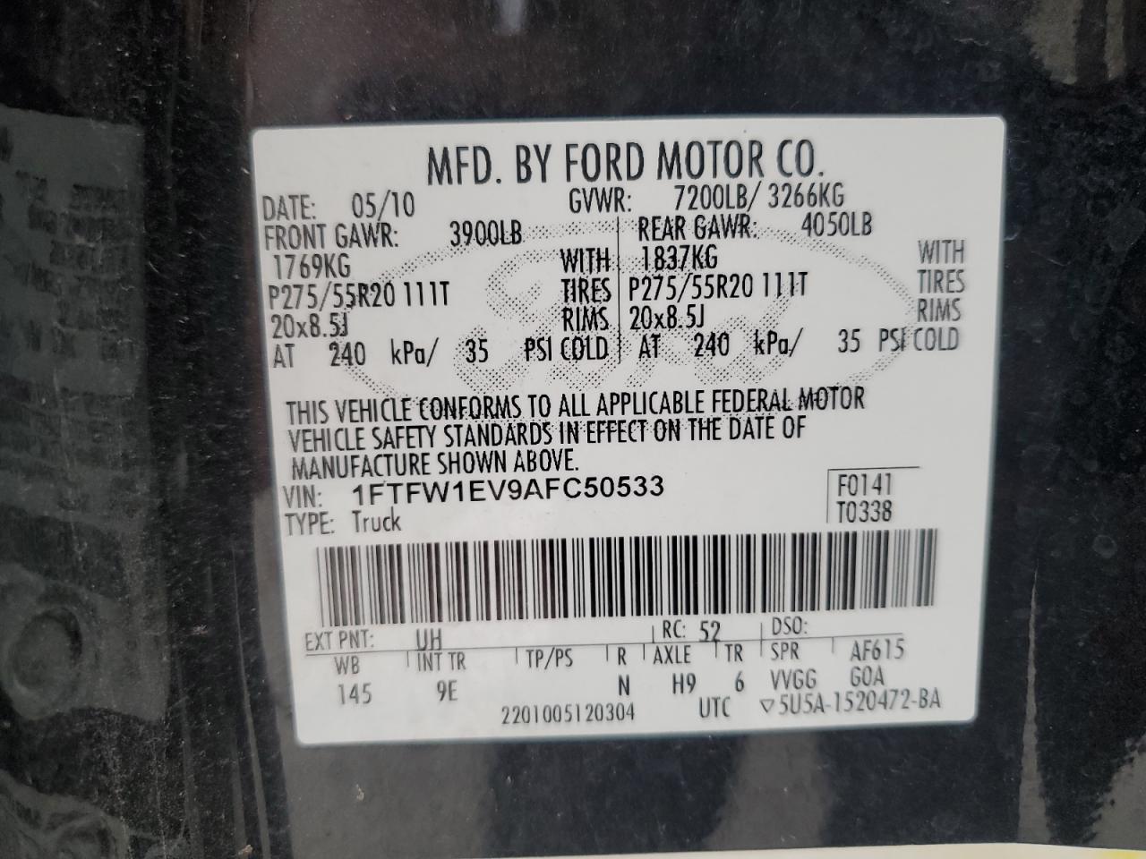 2010 FORD F-150
