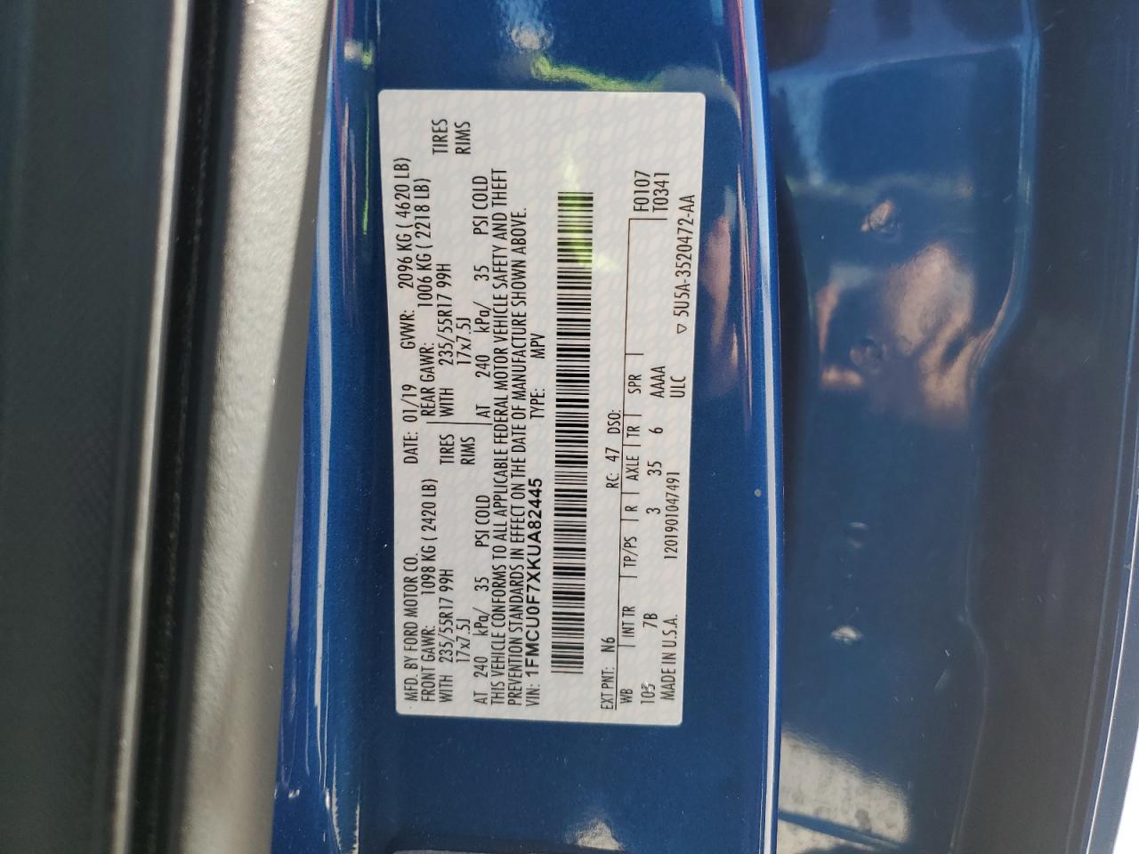 2019 FORD ESCAPE