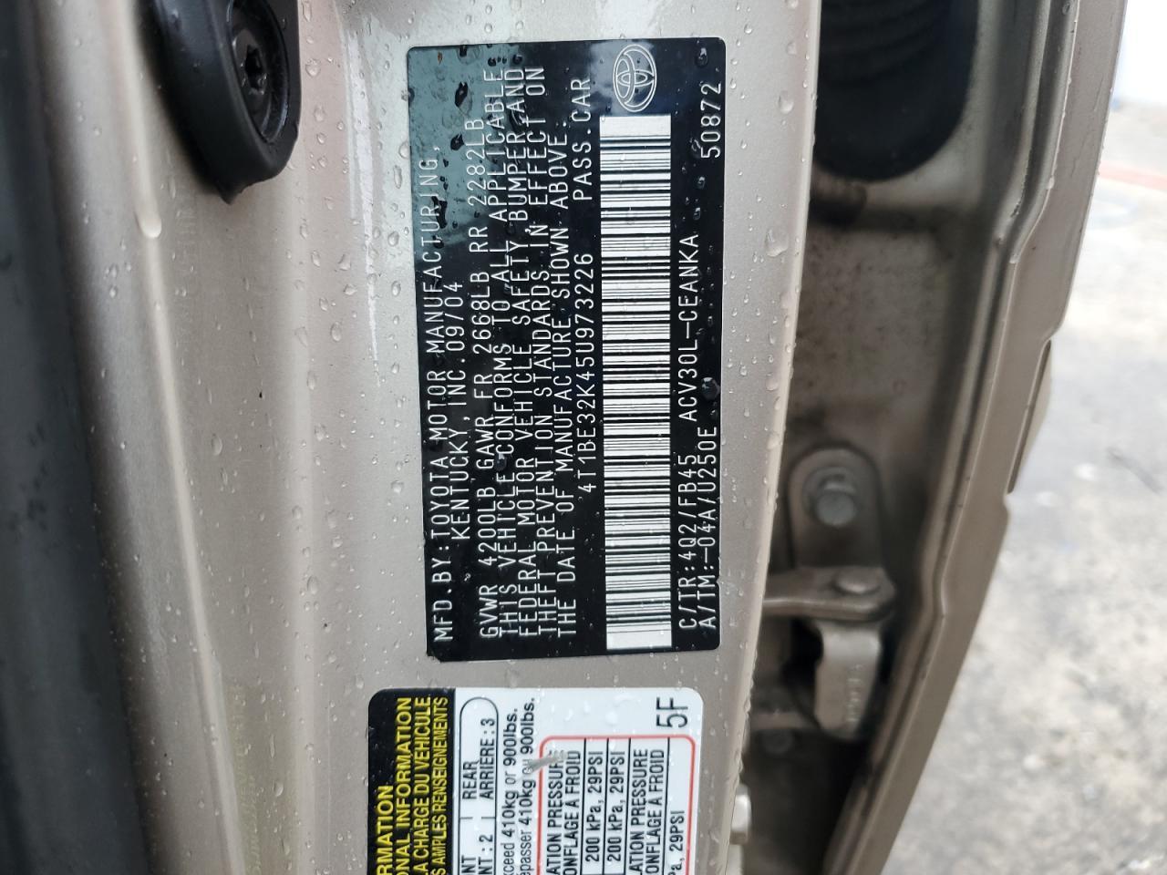 2005 TOYOTA CAMRY