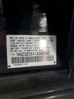 2001 HONDA ACCORD
