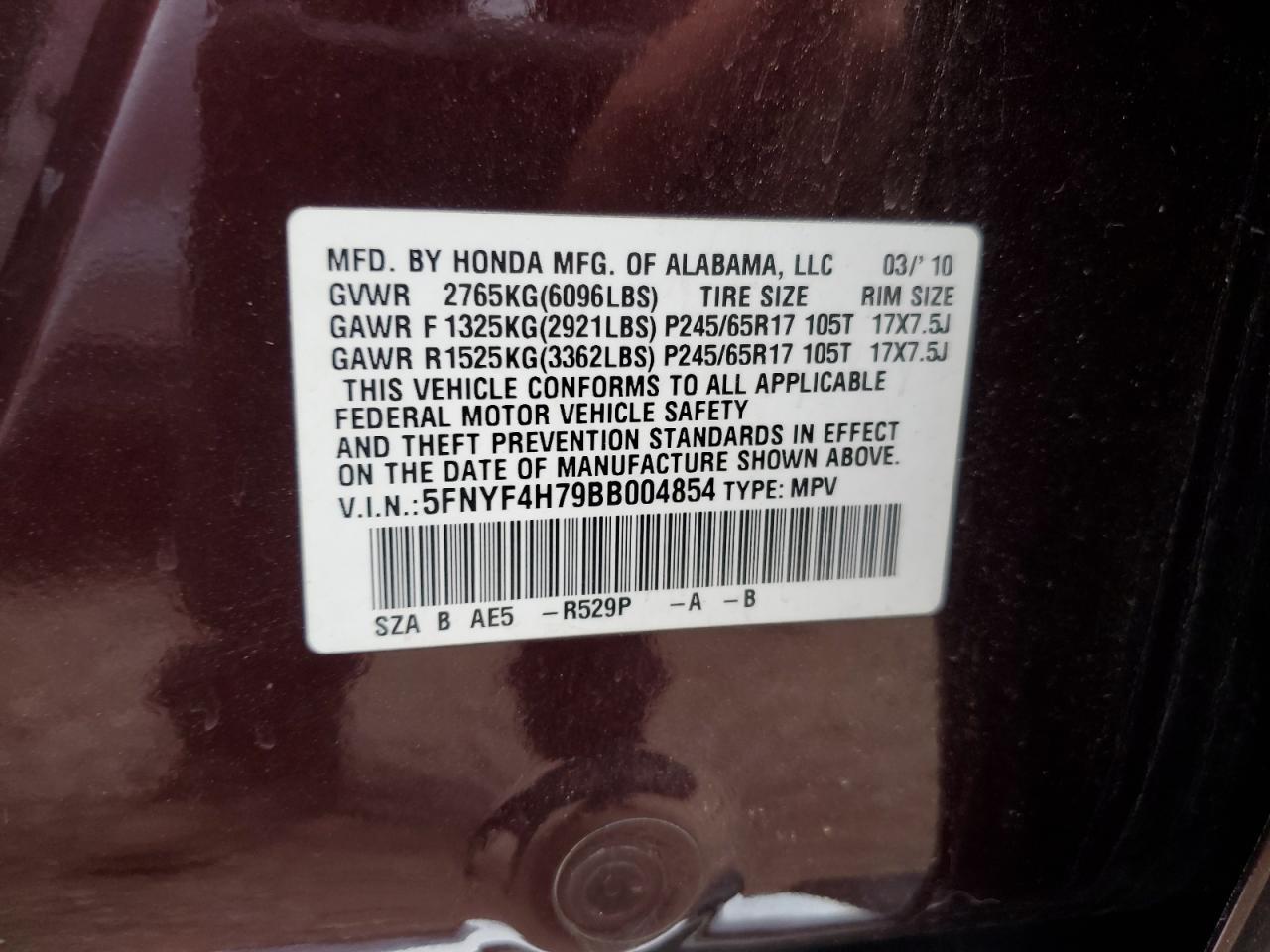 2011 HONDA PILOT