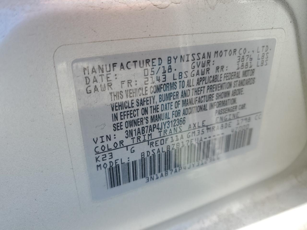 2018 NISSAN SENTRA