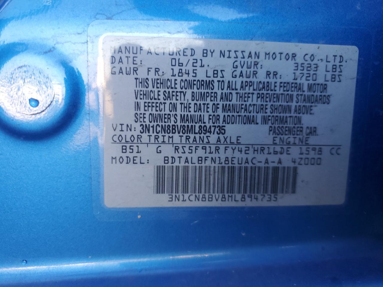 2021 NISSAN VERSA