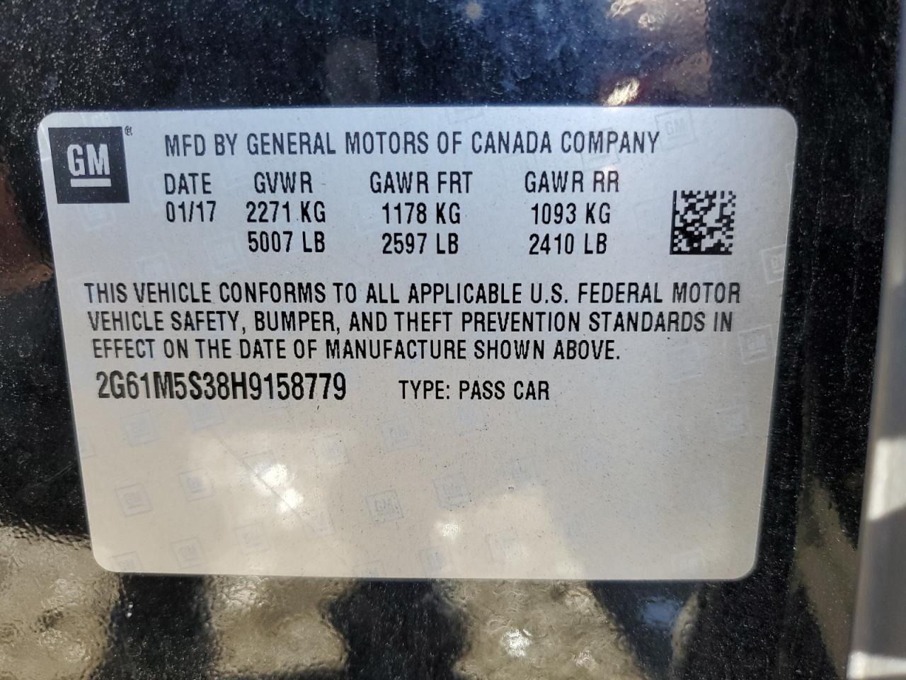 2017 CADILLAC XTS