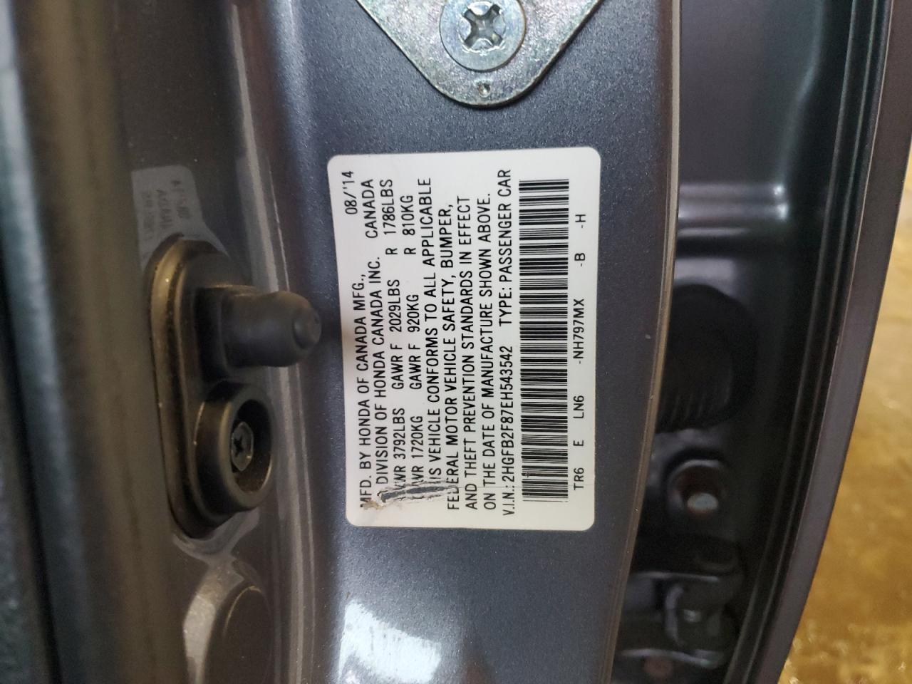 2014 HONDA CIVIC