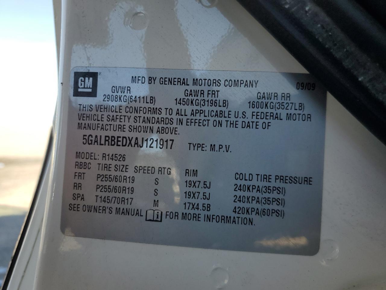 2010 BUICK ENCLAVE