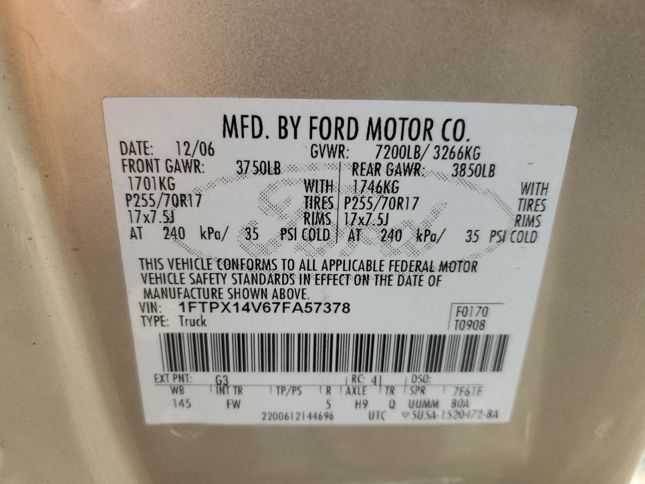 2007 FORD F-150