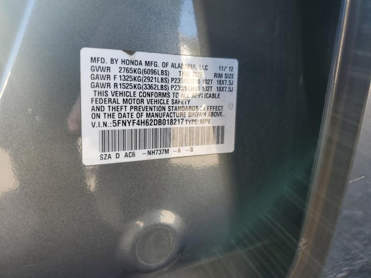 2013 HONDA PILOT