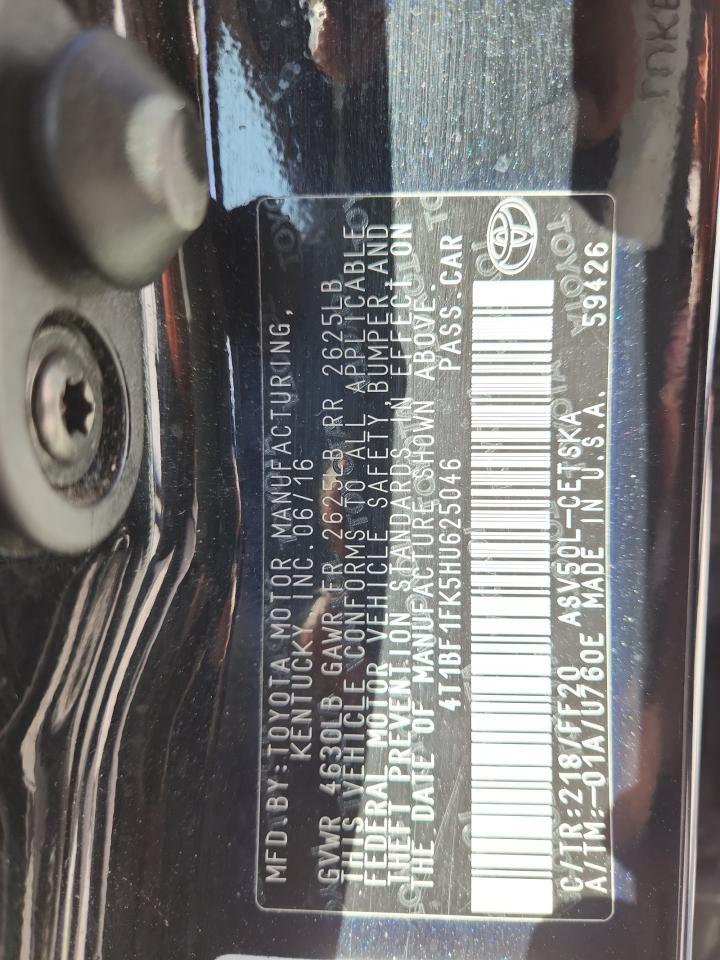 2017 TOYOTA CAMRY
