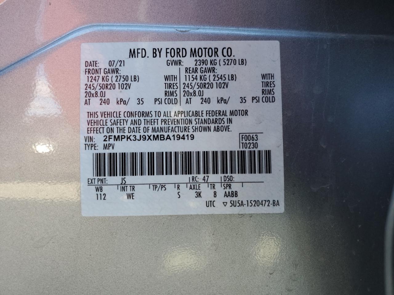 2021 FORD EDGE
